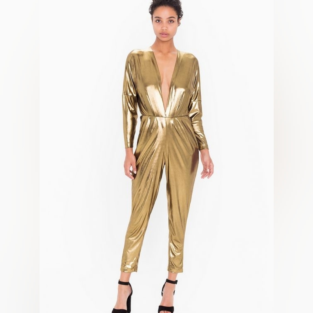 American Apparel Gold Jumpsuit